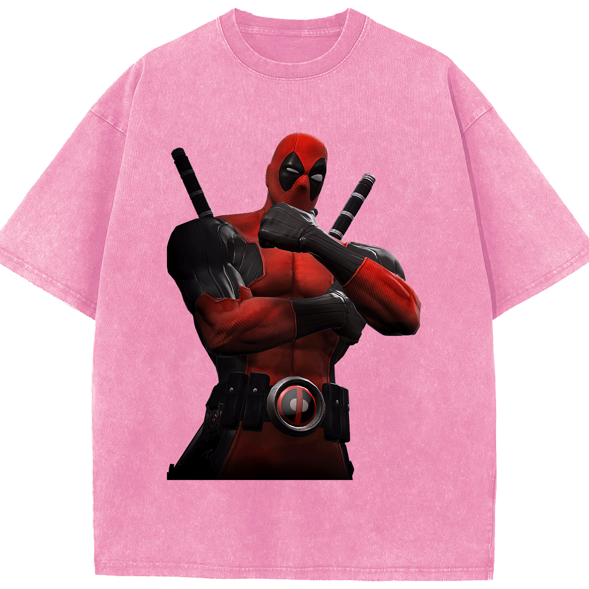 （画像用） Deadpool デッドプール 綿100% ヴィンテージ風 半袖Tシャツ（フロントプリント）